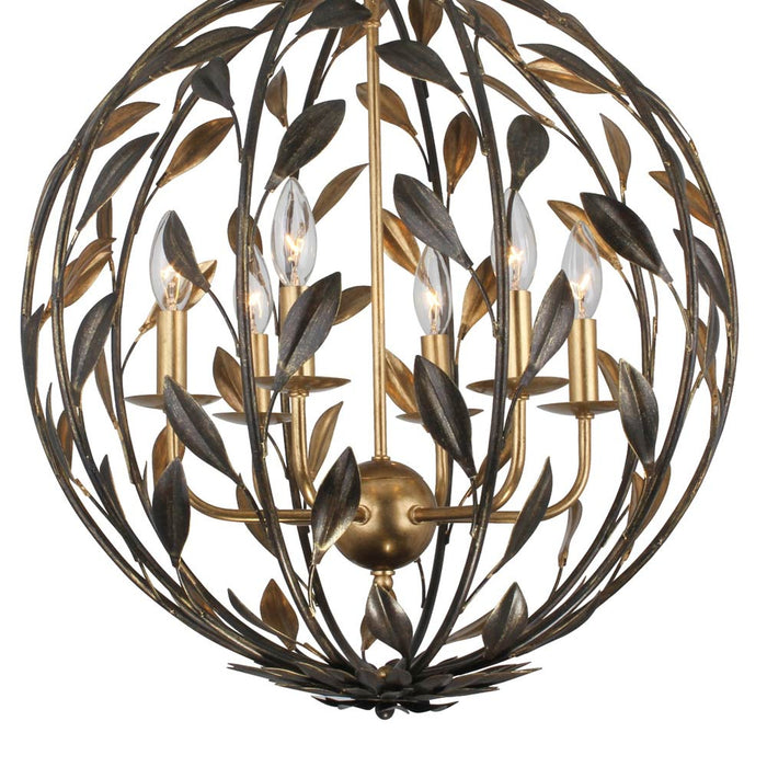 Broche Sphere Chandelier in Detail.