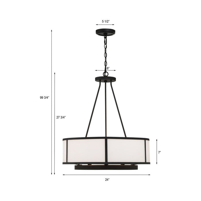 Bryant Chandelier - line drawing.