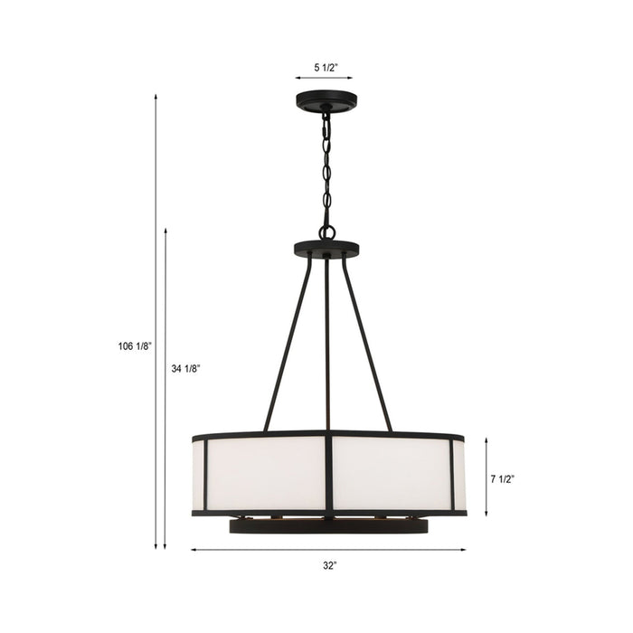 Bryant Chandelier - line drawing.