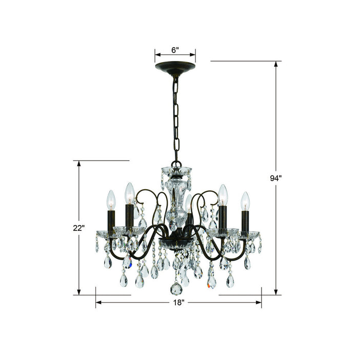 Butler Chandelier - line drawing.