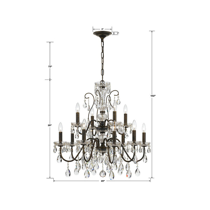 Butler Chandelier - line drawing.