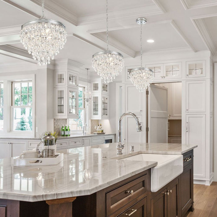 Calypso Mini Chandelier in kitchen.