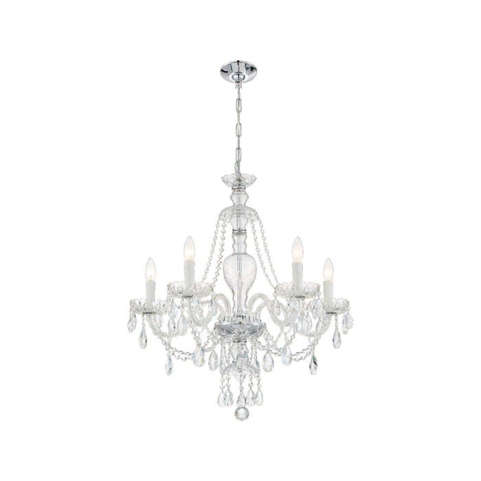 Candace Chandelier in Polished Chrome (Hand Cut Crystal/Medium).