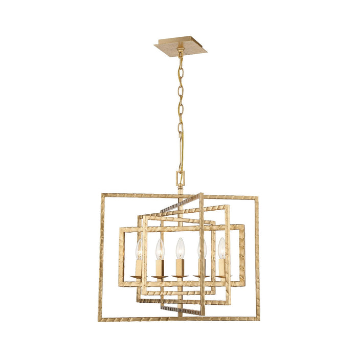 Capri Chandelier in Antique Gold (5-Light).