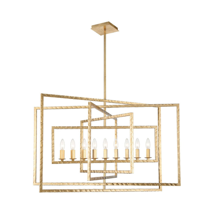 Capri Chandelier in Antique Gold (9-Light).