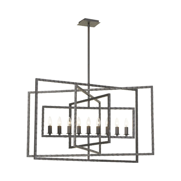 Capri Chandelier in Raw Steel (9-Light).