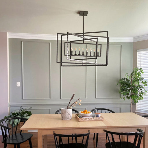 Capri Chandelier in dining room.