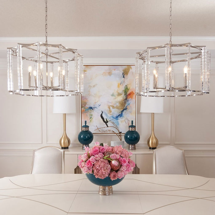 Carson Chandelier in dining room.