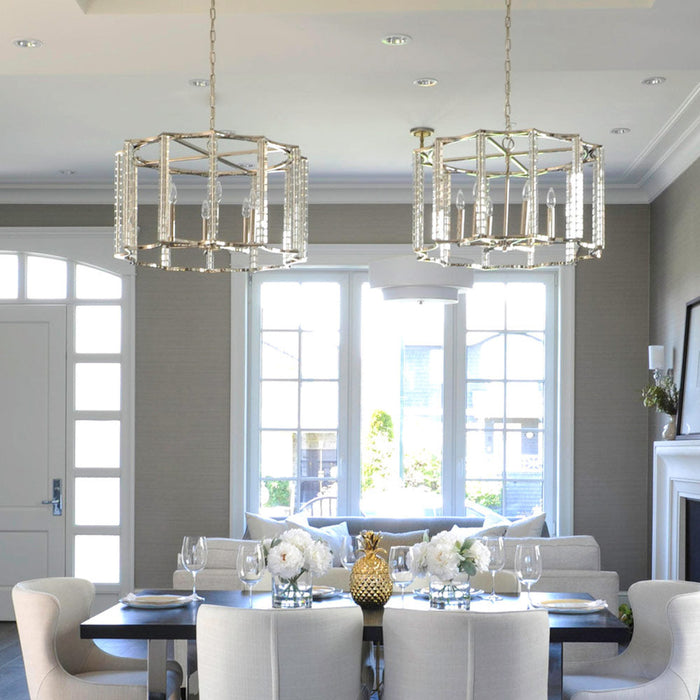 Carson Chandelier in dining room.