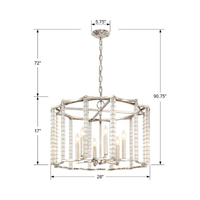 Carson Chandelier - line drawing.