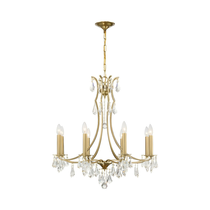 Cedar Chandelier in Vibrant Gold (Hand Cut Crystal/8-Light).