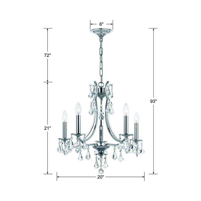 Cedar Chandelier - line drawing.