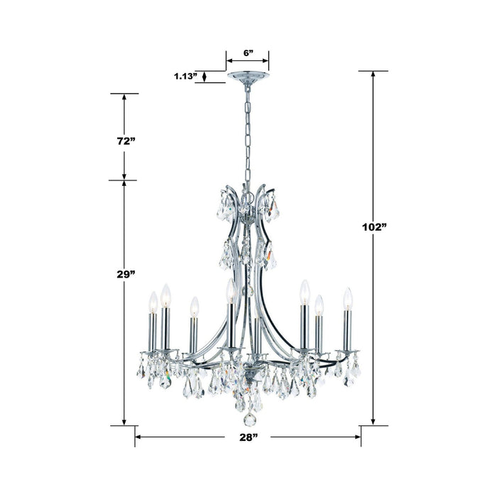 Cedar Chandelier - line drawing.