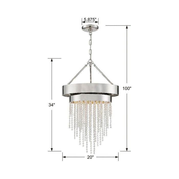 Clarksen Chandelier - line drawing.