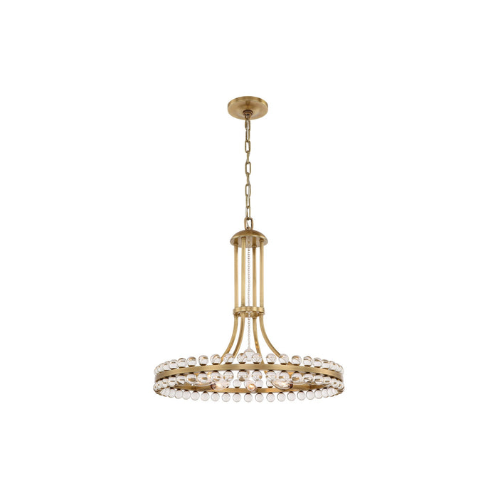 Clover Chandelier in Aged Brass (Small).