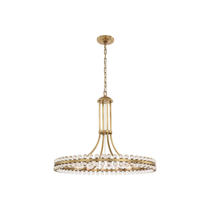 Clover Chandelier in Aged Brass (Medium).