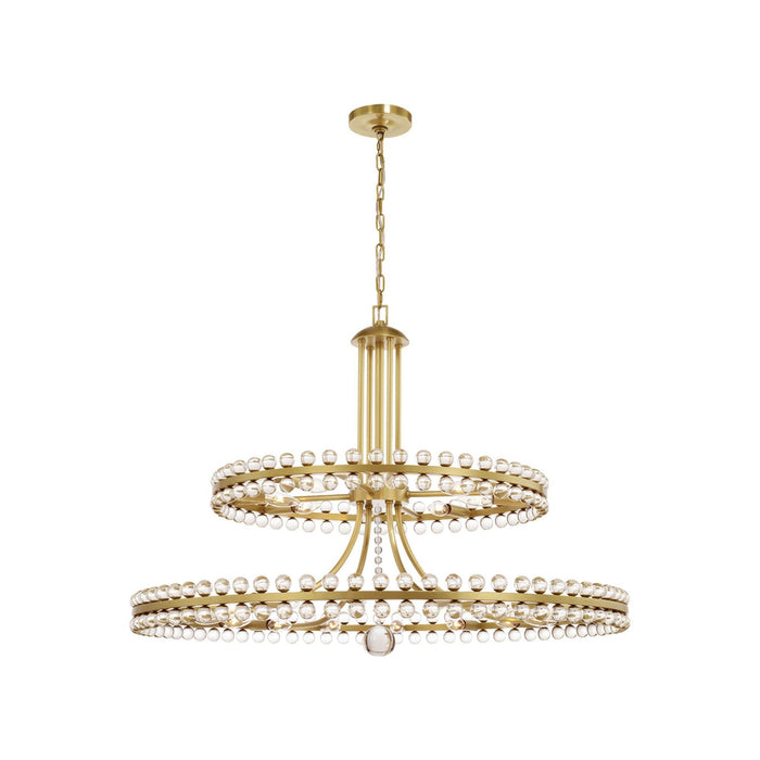 Clover Chandelier in Aged Brass (Large).