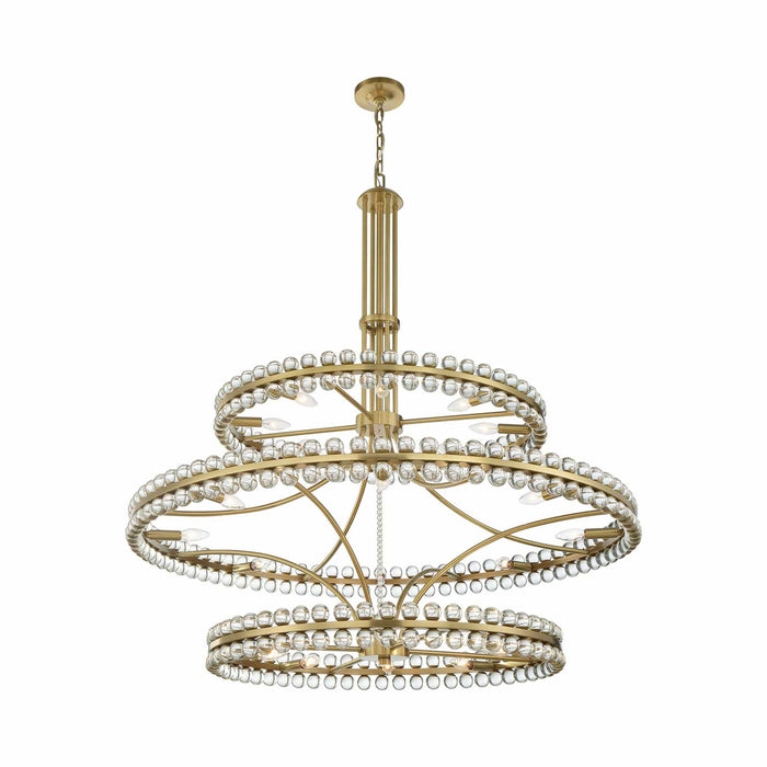 Clover Chandelier in Aged Brass (X-Large).