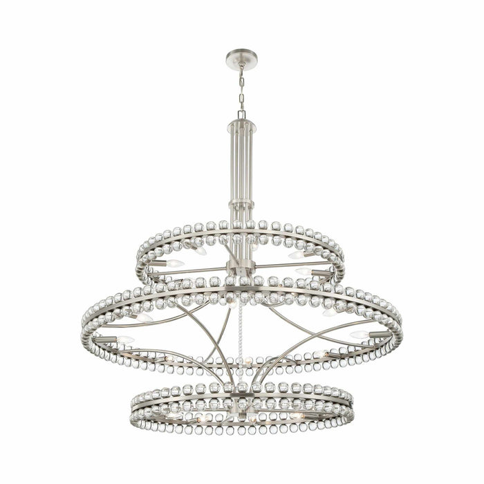 Clover Chandelier in Brushed Nickel (X-Large).