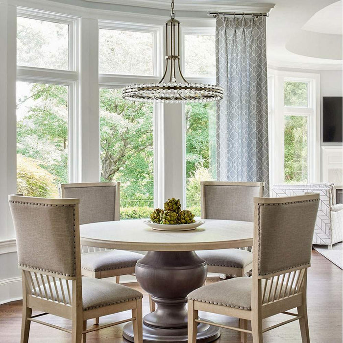 Clover Chandelier in living room.