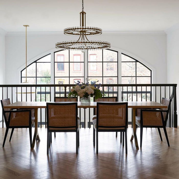 Clover Chandelier in living room.