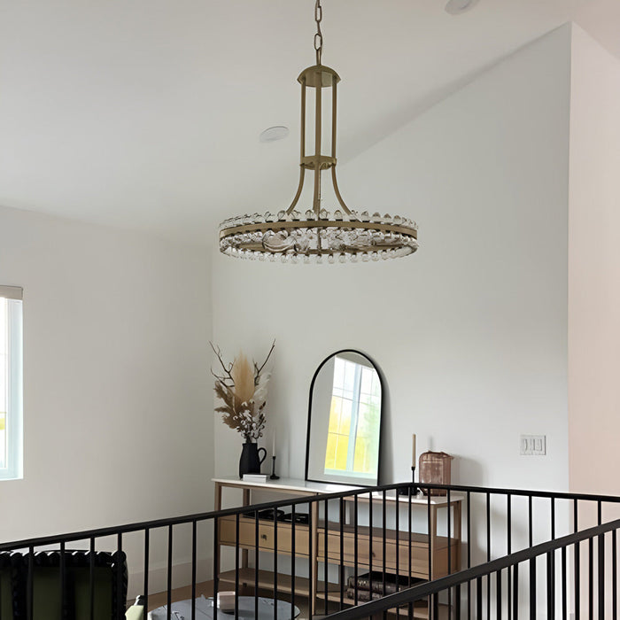 Clover Chandelier in living room.