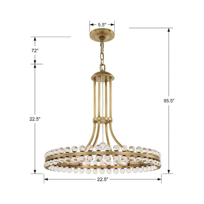 Clover Chandelier - line drawing.