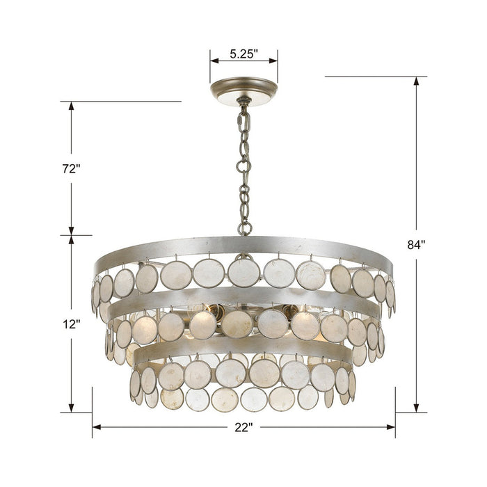 Coco Chandelier - line drawing.