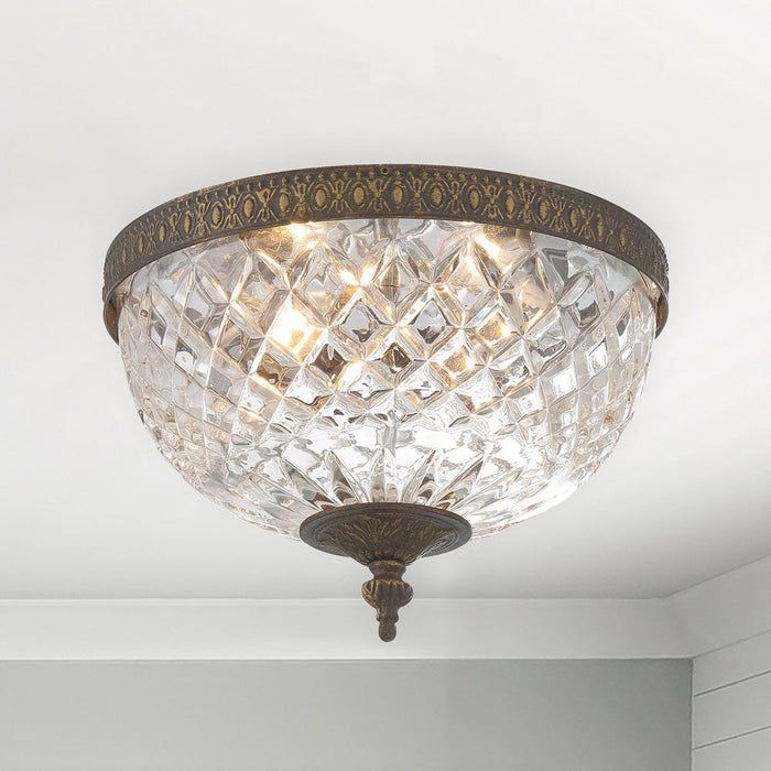 Crystal Flush Mount Ceiling Light in Detail.