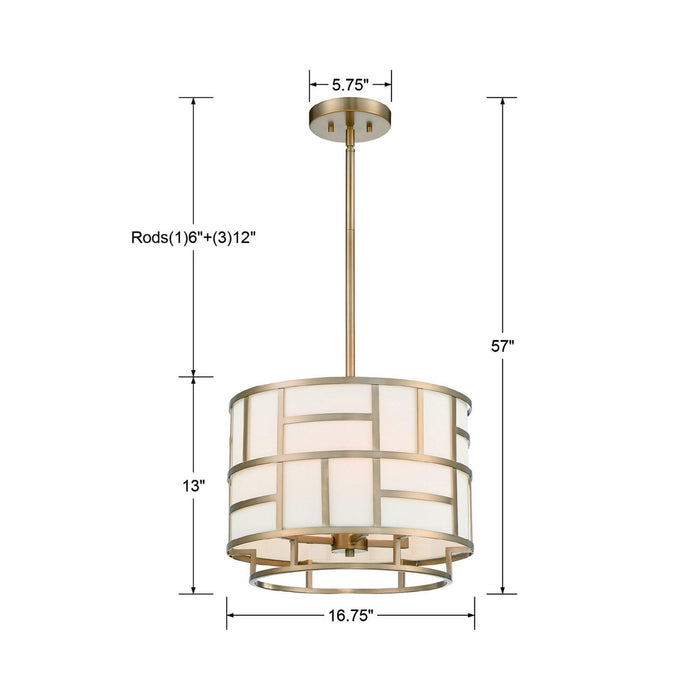 Danielson Chandelier - line drawing.