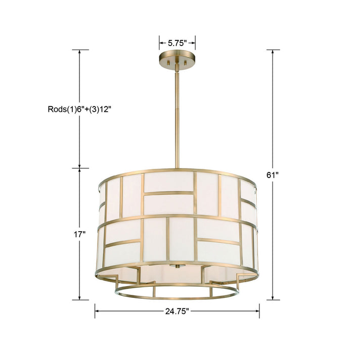 Danielson Chandelier - line drawing.