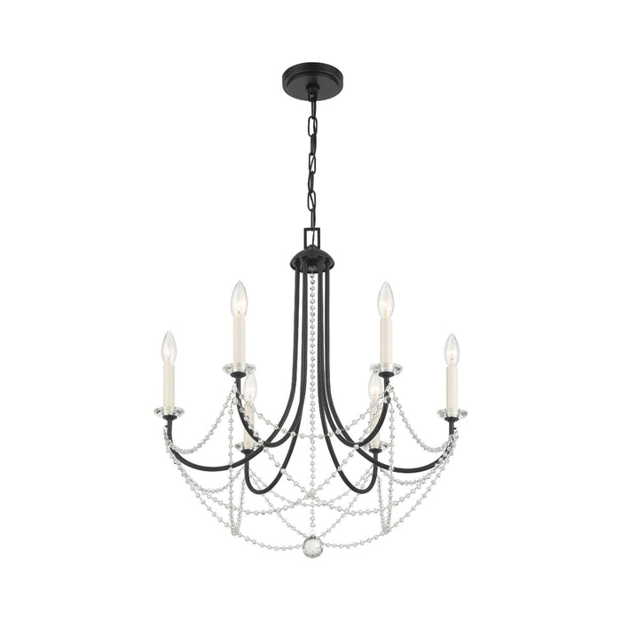 Delilah Chandelier in Matte Black (6-Light).