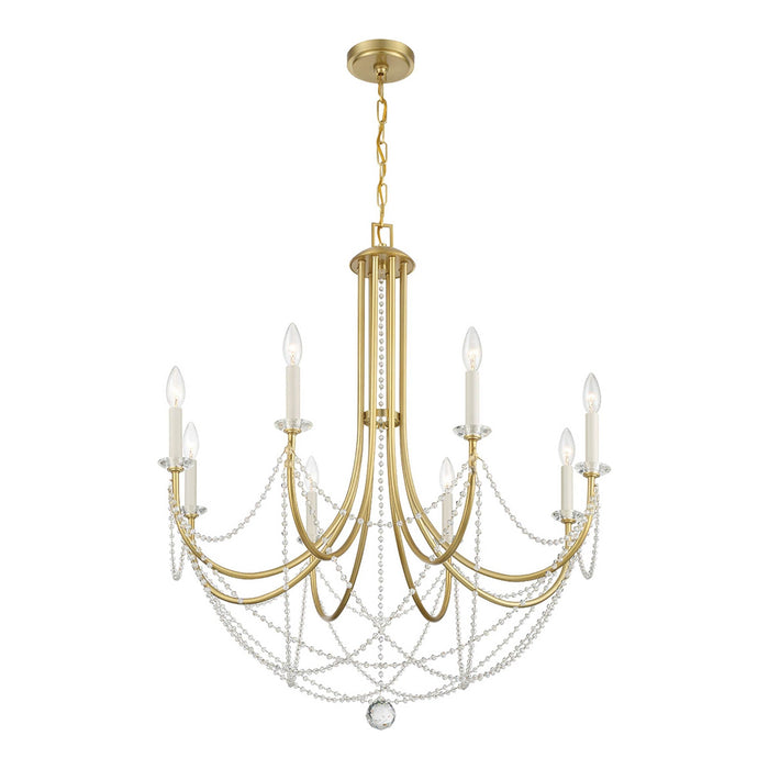 Delilah Chandelier in Aged Brass (8-Light).