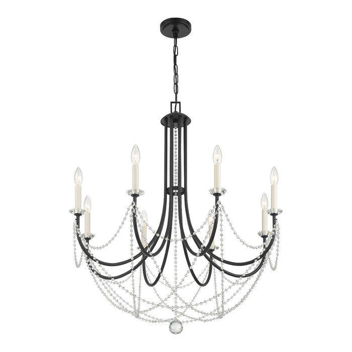 Delilah Chandelier in Matte Black (8-Light).