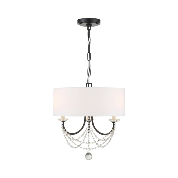 Delilah Mini Chandelier in Matte Black.