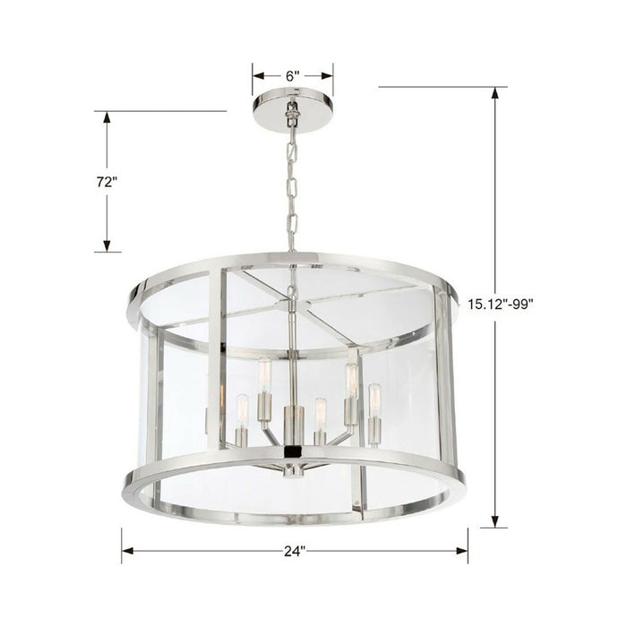 Devon Chandelier - line drawing.