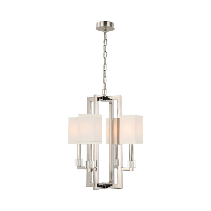 Dixon Chandelier in Polished Nickel (4-Light).