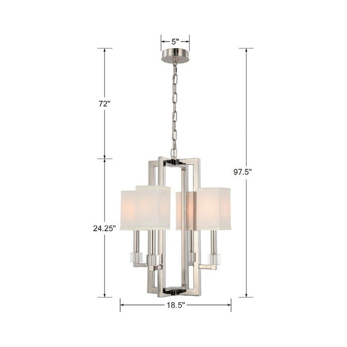 Dixon Chandelier - line drawing.