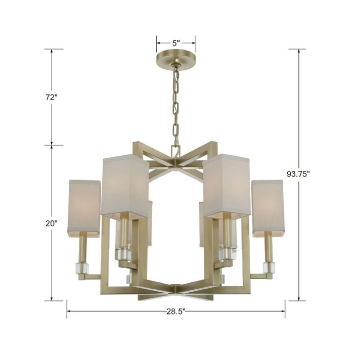 Dixon Chandelier - line drawing.