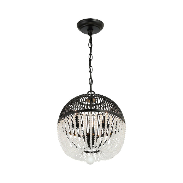 Duval Chandelier in Matte Black (3-Light).