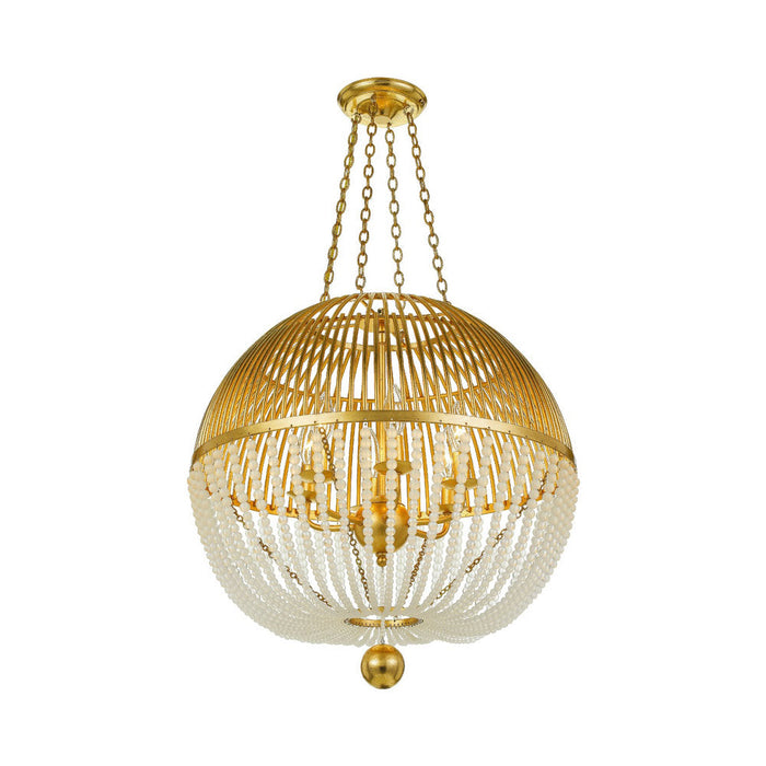 Duval Chandelier in Antique Gold (6-Light).