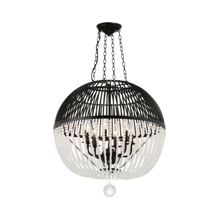 Duval Chandelier in Matte Black (6-Light).