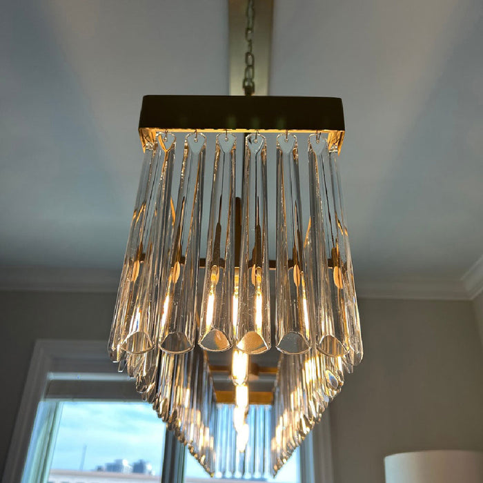 Emory Linear Chandelier in Detail.