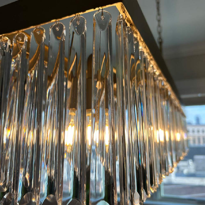 Emory Linear Chandelier in Detail.