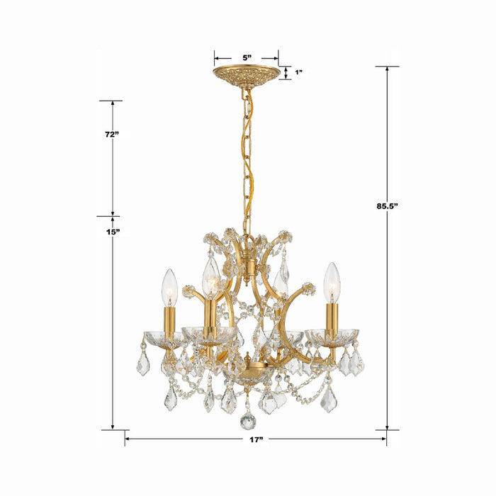 Filmore Chandelier - line drawing.