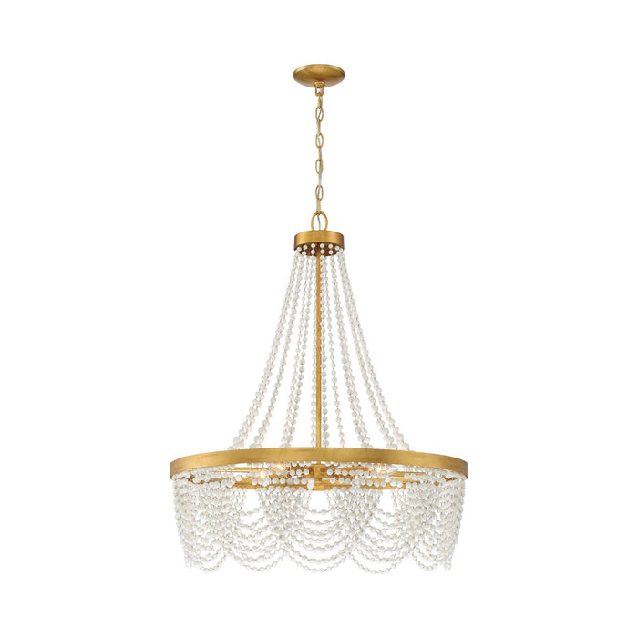 Fiona Chandelier in White Glass Beads.