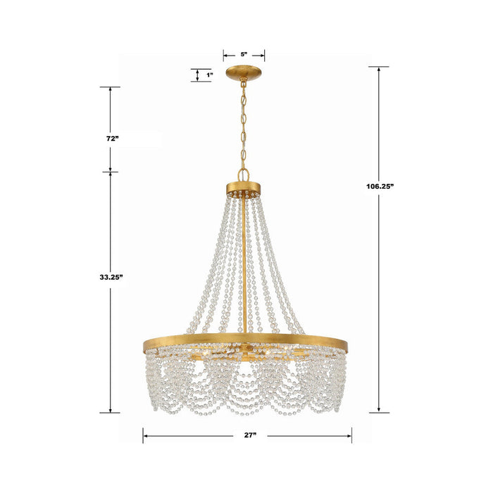 Fiona Chandelier - line drawing.