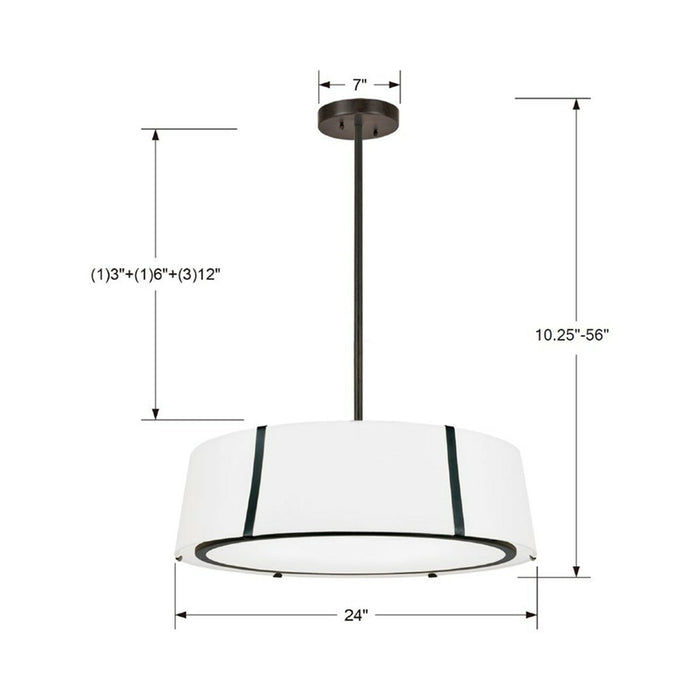 Fulton Chandelier - line drawing.