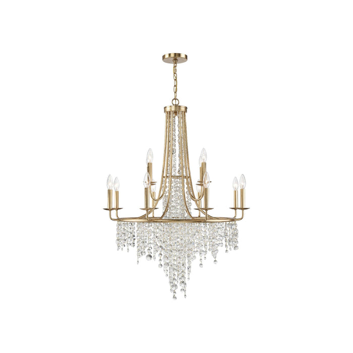 Gabrielle Multi Light Chandelier in Antique Gold (12-Light).