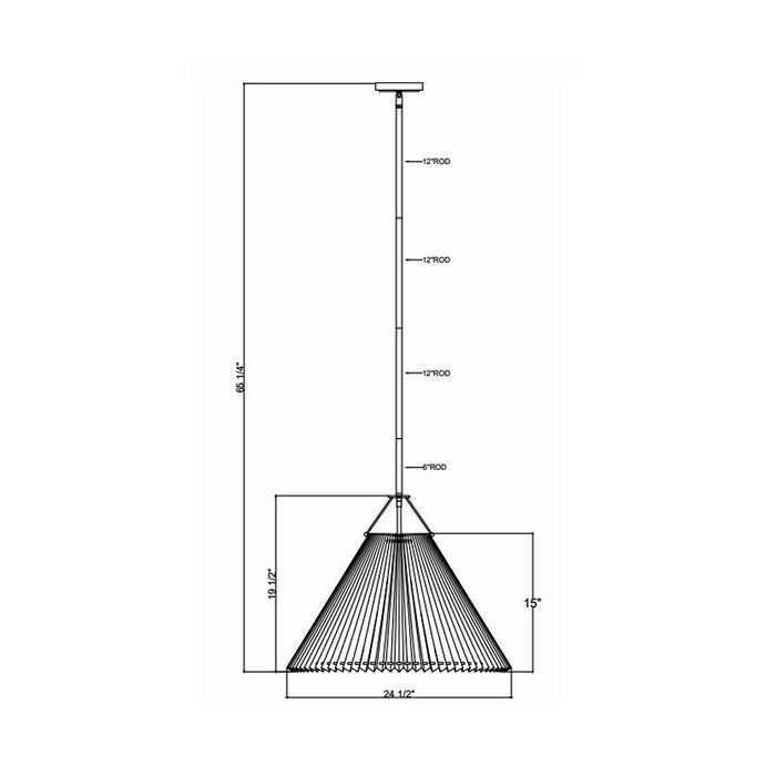 Gamma Chandelier - line drawing.